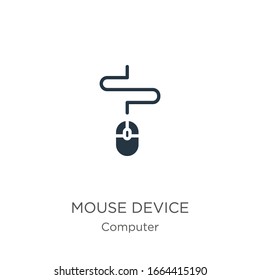 Mouse device icon vector. Trendy flat mouse device icon from computer collection isolated on white background. Vector illustration can be used for web and mobile graphic design, logo, eps10