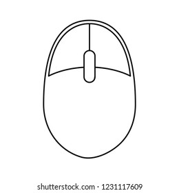 mouse device on white background