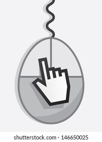 Mouse with digital pointer hand 