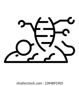 Mouse DNA icon. Outline mouse DNA vector icon for web design isolated on white background