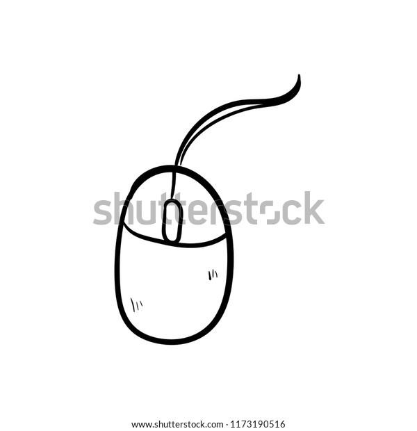 Mouse Doodle Pc Icon Vector Stock Vector (Royalty Free) 1173190516