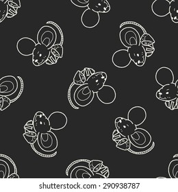 mouse doodle seamless pattern background
