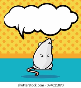 mouse doodle, speech bubble