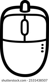 Mouse doodle vector icon and illustration