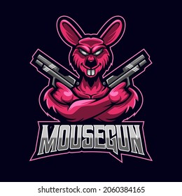 Mouse E-sport logo template design vector illustration