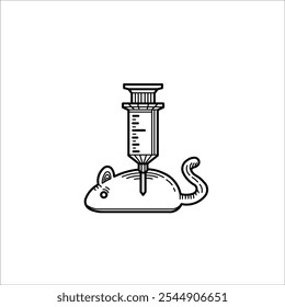 Ícone de experiências do mouse desenhado à mão ilustração arte