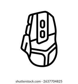 mouse extra buttons gaming pc line icon vector. mouse extra buttons gaming pc sign. isolated contour symbol black illustration