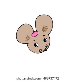 The mouse face. Colorful.