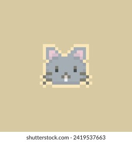 Mouse face, pixel art animal