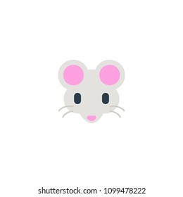 Mouse Face Vector Flat Icon