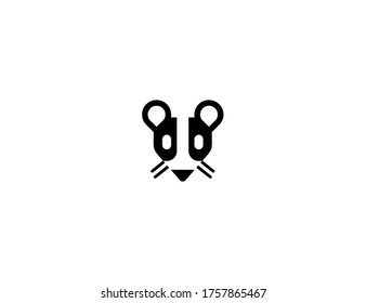 Mouse Face vector flat icon. Isolated mouse, rat emoji illustration 