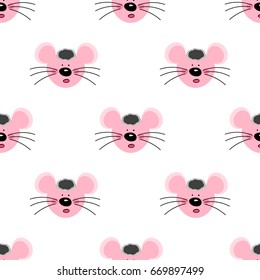 mouse faces , seamless pattern for textile