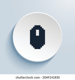 diseño de iconos de imágenes de píxeles de relleno del ratón. Forma de círculo de estilo de botón aislada en fondo blanco. Ilustración del vector