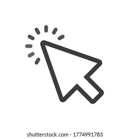 Mouse finger pointer clicking icon on white background. Vector illustration.