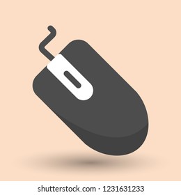 Mouse flat design icon 
