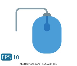 Mouse flat style icon. EPS 10. Vector Illustration on white background.