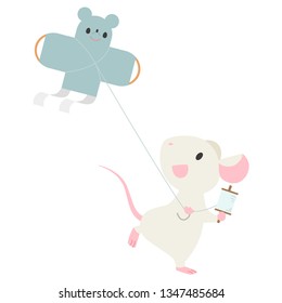 mouse fly a kite