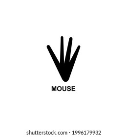 mouse footprint icon vector sign symbol