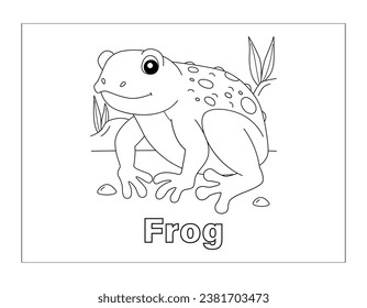 Mouse and frog coloring pages.