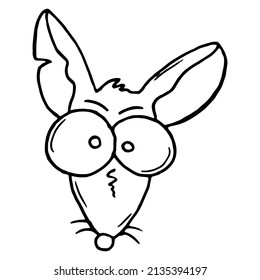 Maus lustige Cartoon-Skizze. Vektorgrafik einer Mäusenager.