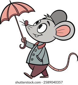 mouse funny cartoon vector design