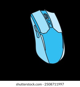 Ilustración vectorial azul del juego del ratón