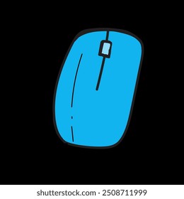 mouse gaming blue vector illustration