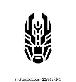 mouse gaming pc glyph icon vector. mouse gaming pc sign. isolated symbol illustration