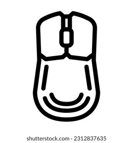mouse gaming pc line icon vector. mouse gaming pc sign. isolated contour symbol black illustration