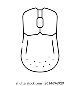 mouse gaming pc line icon vector. mouse gaming pc sign. isolated contour symbol black illustration