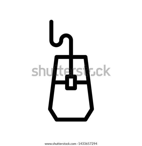 Mouse Gaming Peripheral Icon Logo Illustrator Stock Vector Royalty Free