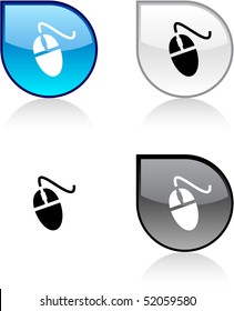 Mouse glossy drop vibrant buttons.