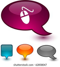  Iconos del vector de voz brillante del ratón.