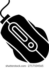 Design de ícone de estilo de glifo do mouse