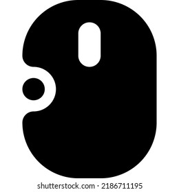Plantilla de ilustración y diseño vectorial del icono de estilo de glifo del ratón