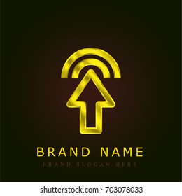 Mouse golden metallic logo