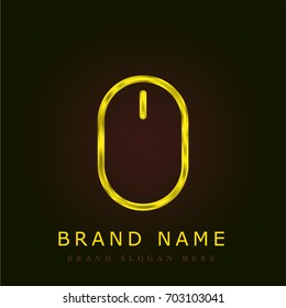 Mouse golden metallic logo