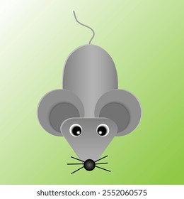 mouse grey papercut kid image