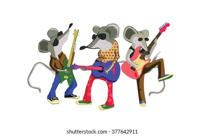 mouse guitar band music