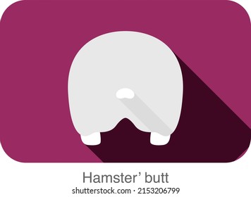 Mouse hamster cartoon, flat icon vector illustration