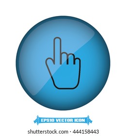 Mouse hand cursor icon vector illustration eps10.