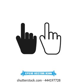 Mouse hand cursor icon vector illustration eps10.