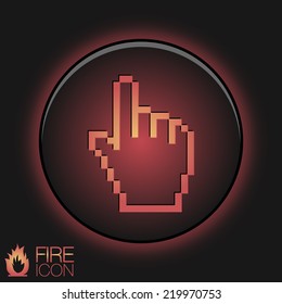 mouse hand cursor. pixel view