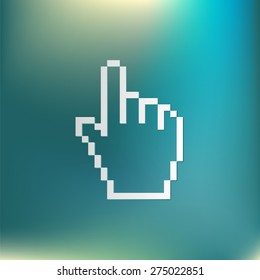 mouse hand cursor. pixel view