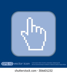 mouse hand cursor. pixel view