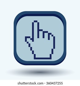 mouse hand cursor. pixel view