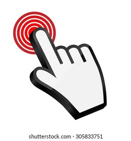 Mouse hand cursor vector illustration