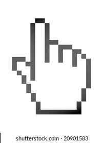 mouse hand icon  of computer