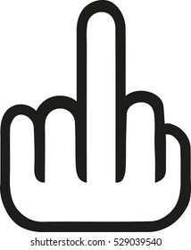 Mouse hand with middle finger