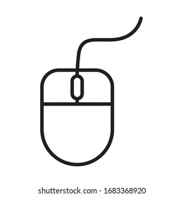 diseño vectorial de icono de línea de hardware de ratón
